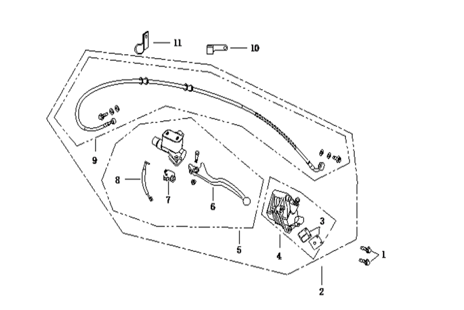 Bakbroms - Bromsbelägg - Bromshandtag