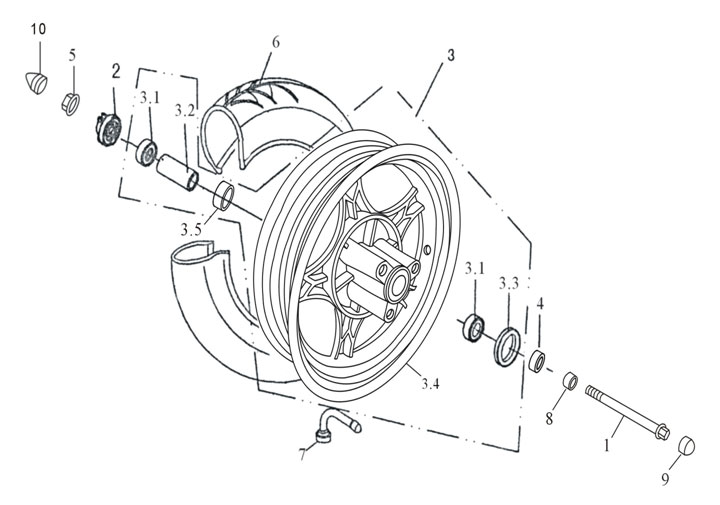Framhjul - Skivbroms