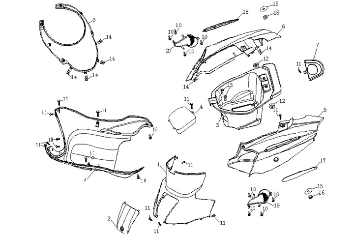Kåpor bak - sadelfack
