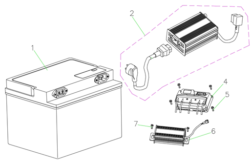 Batteri - Laddare - FOC - Konverterare