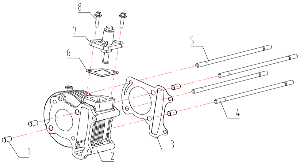 Cylinder - Kedjespännare