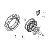 Framhjul - Bromsskiva - Bromsok