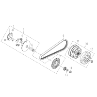 Variatorrem - Främre variator - Bakre variator