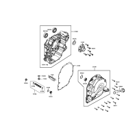 Bakre motorkåpa vänster - Oljesticka