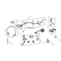 Elsystem 1 - Tändspole - Laddningsregulator - Tändningslåssats