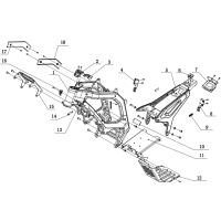 Främre ram - Motorkåpa - Fästen