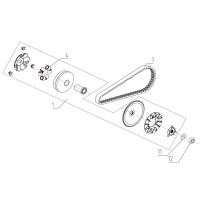 Främre variator - Drivrem