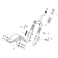 Framgaffel - Framskärm