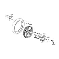 Framhjul - Bromsskiva - Fälg