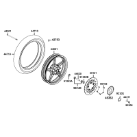Framhjul - Bromsskiva - Fälg