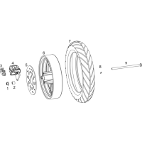 Framhjul - Skivbroms - Främre bromsskiva