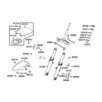 Stötdämpare fram - Framskärm - Styrkrona