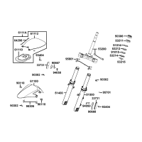Stötdämpare fram - Framskärm - Styrkrona