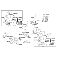 Stötdämpare fram - Framskärm - Styrkrona