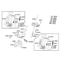 Stötdämpare fram - Framskärm - Styrkrona