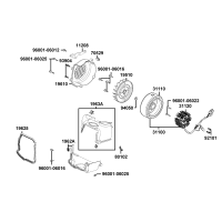 Stator - Svänghjul - Fläktkåpa