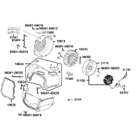 Stator - Svänghjul - Fläktkåpa