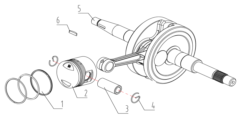 Vevparti - Kolv - Kolvringar